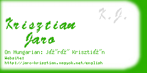 krisztian jaro business card